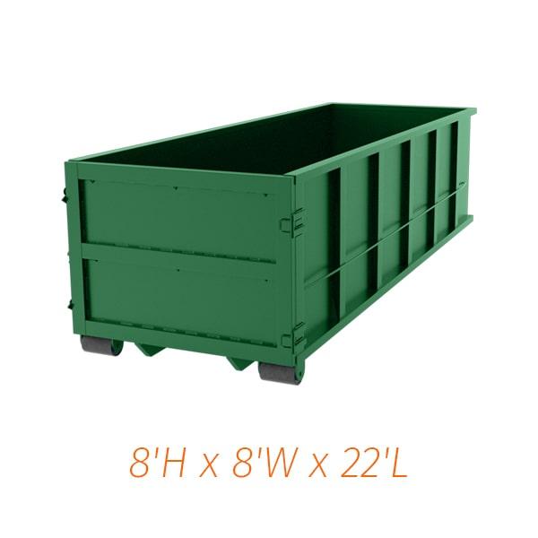 our team can work with you to determine if a 40 yard dumpster is the right size for your project